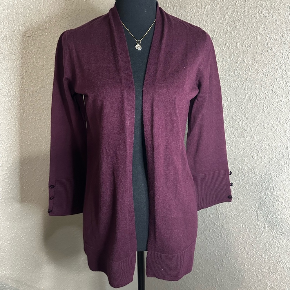 NWT Evolution‎ By Cyrus Myna Ancho Chile Cardigan in Burgundy